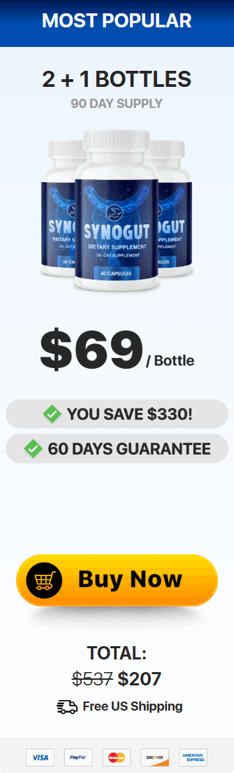SynoGut price 3 bottle
